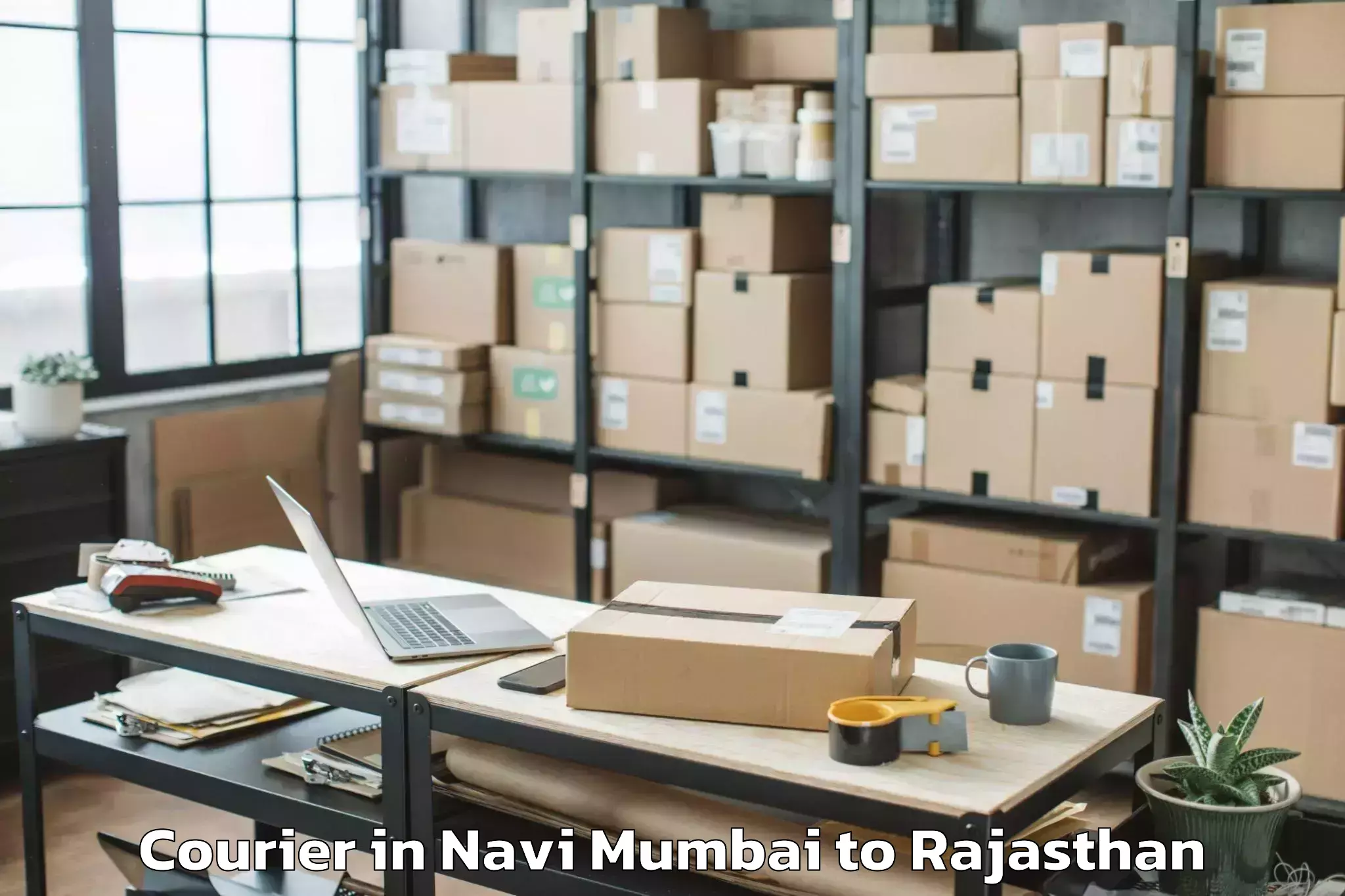 Book Navi Mumbai to Khairthal Courier